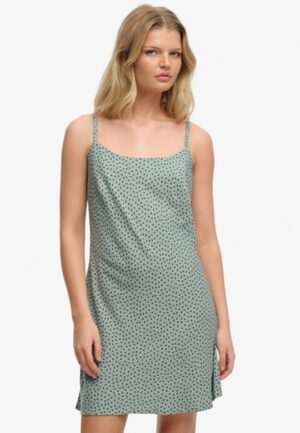 Geprinte Cami Minijurk Green Grootte: 42