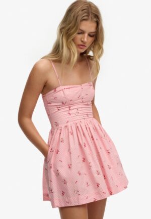 Korset Cami Mini-jurk Pink Grootte: 44
