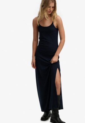 Maxi Jersey Cami Jurk Blauw Grootte: 46