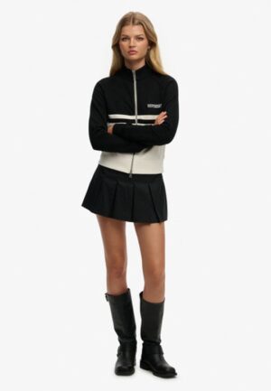 Mini Geplooide Skort Black Grootte: 38