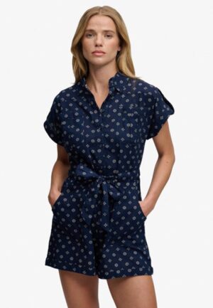 Utility Playsuit met Riem Blauw Grootte: 40