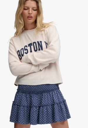 Gelaagde Jersey Minirok Blauw Grootte: 36