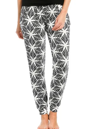 24/7 lange pyjamabroek / legging dames - NOS - Leaves