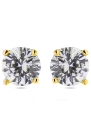 Luxenter Oorbellen Sterling Zilver 925 met Gerhodineerd Briljant Zirkonia - Basis