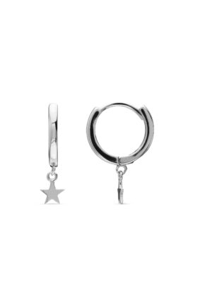 Luxenter 925 Sterling zilveren gerhodineerde oorbellen - Ster