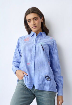Sisters Point - Blauw | Dames | Blouse | Blauw | XL | regular | Kamst mode