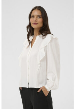 Kaffe - Wit | unisex | Blouse | Wit | 36 | regular | Kamst mode