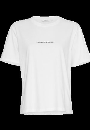 Msch Copenhagen Mschterina Organic Small Logo Tee 17595 T-shirt Korte Mouw B White Black