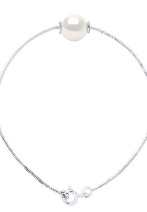 Mesh Armband Serpentine Ronde Zoetwater Pearl en White 9-10 mm 925