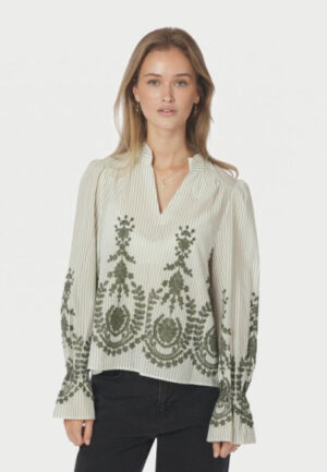 Neo noir - Groen | Dames | Blouse | Groen | 44 | regular | Kamst mode