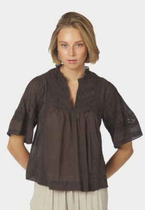 Neo noir - Bruin | Dames | Top | Bruin | 36 | regular | Kamst mode