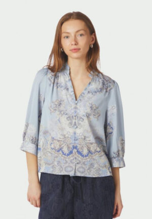 Neo noir - Blauw | Dames | Blouse | Blauw | 42 | regular | Kamst mode