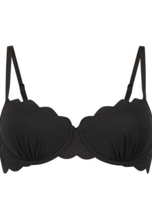 Hunkemöller Voorgevormde beugel bikinitop Scallop Zwart