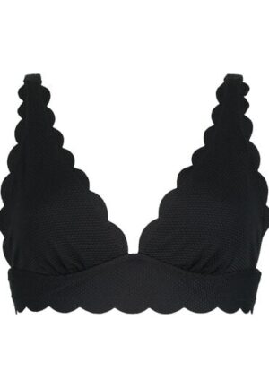 Hunkemöller Triangel bikinitop Scallop Zwart