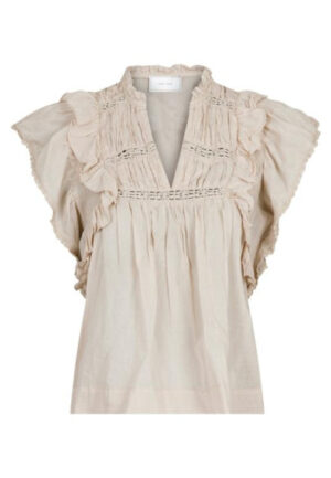 Neo noir - Beige | Dames | Blouse | Beige | 44 | regular | Kamst mode