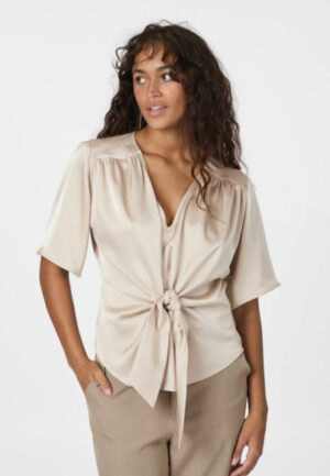Neo noir - Beige | Dames | Blouse | Beige | 44 | regular | Kamst mode