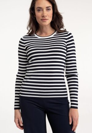 Studio Anneloes Luna Stripe Pullover 91500 Trui 6911 Dark Blue/off White