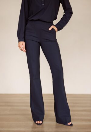 Studio Anneloes Flair Long Bonded Trousers 94812 Broek 6900 Dark Blue