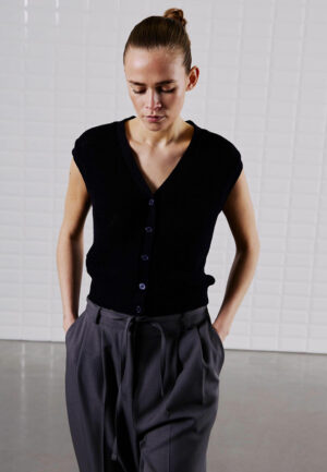 Withblack Wblindiana Waistcoat Gilets Navy