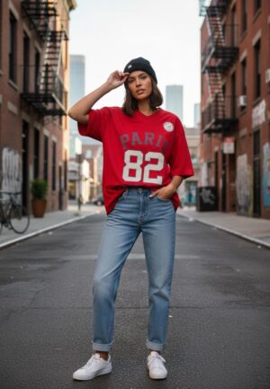 Cars Jeans Torrie Oversized 98282 T-shirt Korte Mouw 60 Red
