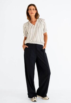 Maicazz Salou - Blouse Sp26.20.008 Blouse Silver Stripe