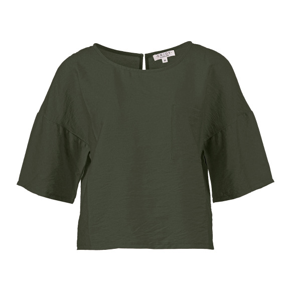Enjoy - Groen | Dames | Top | Groen | XXL | regular | Kamst mode