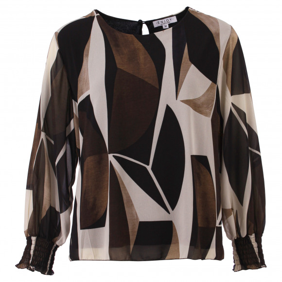 Enjoy - Zwart | Dames | Top | Zwart | XL | regular | Kamst mode