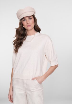 Geisha Pull Basic Wide Ssl 64065-14 Trui Korte Mouw 721 Light Sand