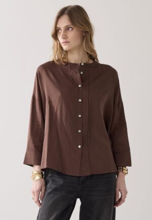 Summum Blouse Viscose Cotton 2s3403-12370 Blouse 713 Coffee
