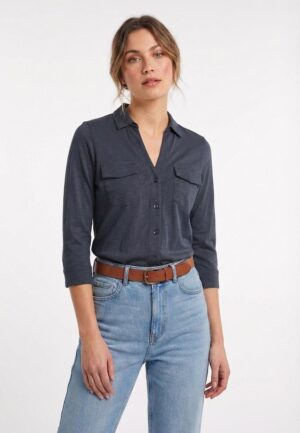 Moscow 71-04-twilight-4 Blouse 200-1 Dark Blue Solid