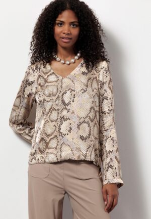 Studio Anneloes Madison Snake Top 13442 T-shirt Lange Mouw 9997 Multi Color