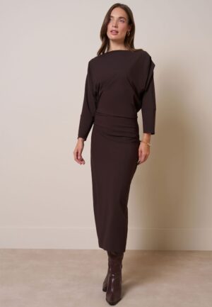 Studio Anneloes Ineke Ls Dress 13405 Jurk 8700 Espresso