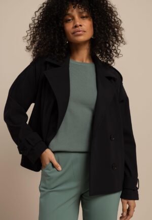 Studio Anneloes Cato Bonded Trenchcoat 13541 Zomerjassen 9000 Black