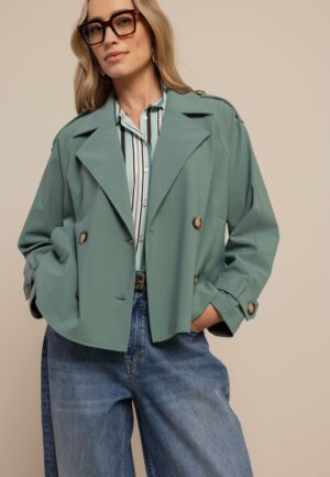 Studio Anneloes Cato Bonded Trenchcoat 13541 Zomerjassen 7600 Dark Sage Green