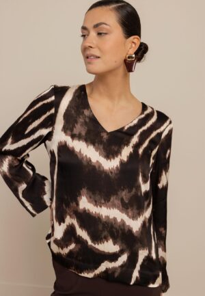 Studio Anneloes Madison Animal Top 13572 T-shirt Korte Mouw 9997 Multi Color