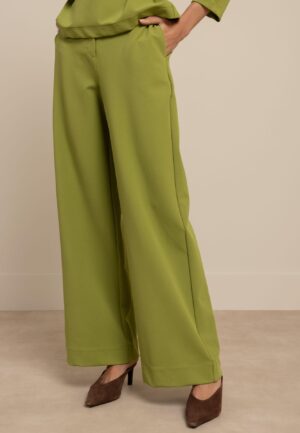 Studio Anneloes Luz Twill Trousers 13476 Broek 2900 Dark Lime