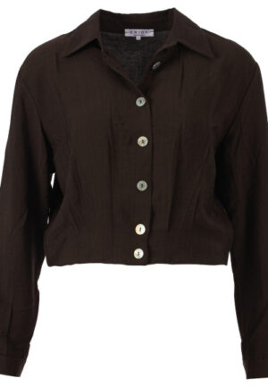 Enjoy - Bruin | Dames | Jasje | Bruin | S | regular | Kamst mode