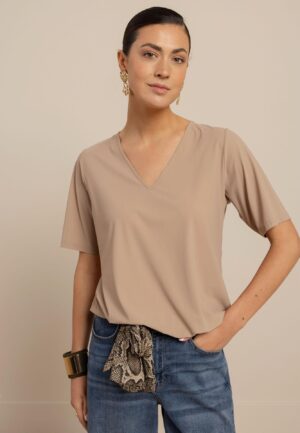 Studio Anneloes Vicky Shirt 13805 T-shirt Korte Mouw 2200 Latte