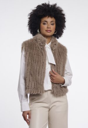 Rino - Pelle Dava.7002611 Waistcoat With Closure Gilets 11100 Mocha Latte