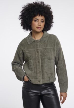 Rino - Pelle Bubbly.5002611 Boxy Jacket Jackets 10867 Green Ash