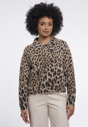 Rino - Pelle Bubbly.5012611 Boxy Jacket Jackets 10307 Light Leopard