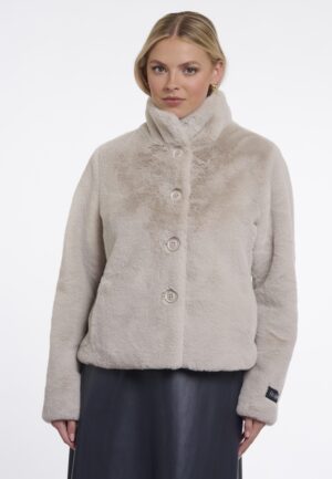 Rino - Pelle Vie.7002611 Single Breasted Faux Fur Jacket Jackets 9030 Birch