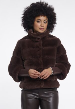 Rino - Pelle Feline.7002611 Jacket With Rib Cuffs Jackets 11099 Coffee Roast