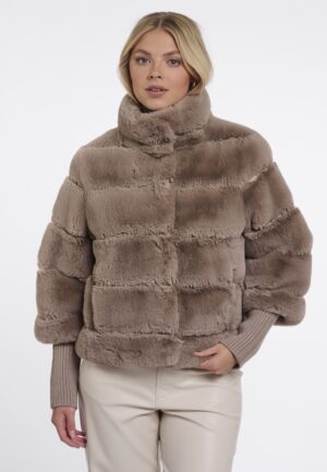 Rino - Pelle Feline.7002611 Jacket With Rib Cuffs Jackets 11100 Mocha Latte