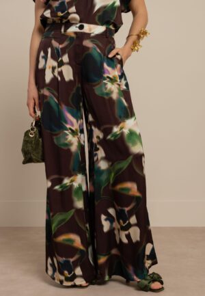 Studio Anneloes Sien Satin Flower Trousers 13840 Broek 9997 Multi Color