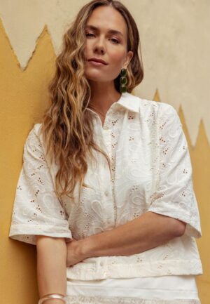 Studio Anneloes Nyra Broderie Blouse 13870 Blouse 1700 Ecru