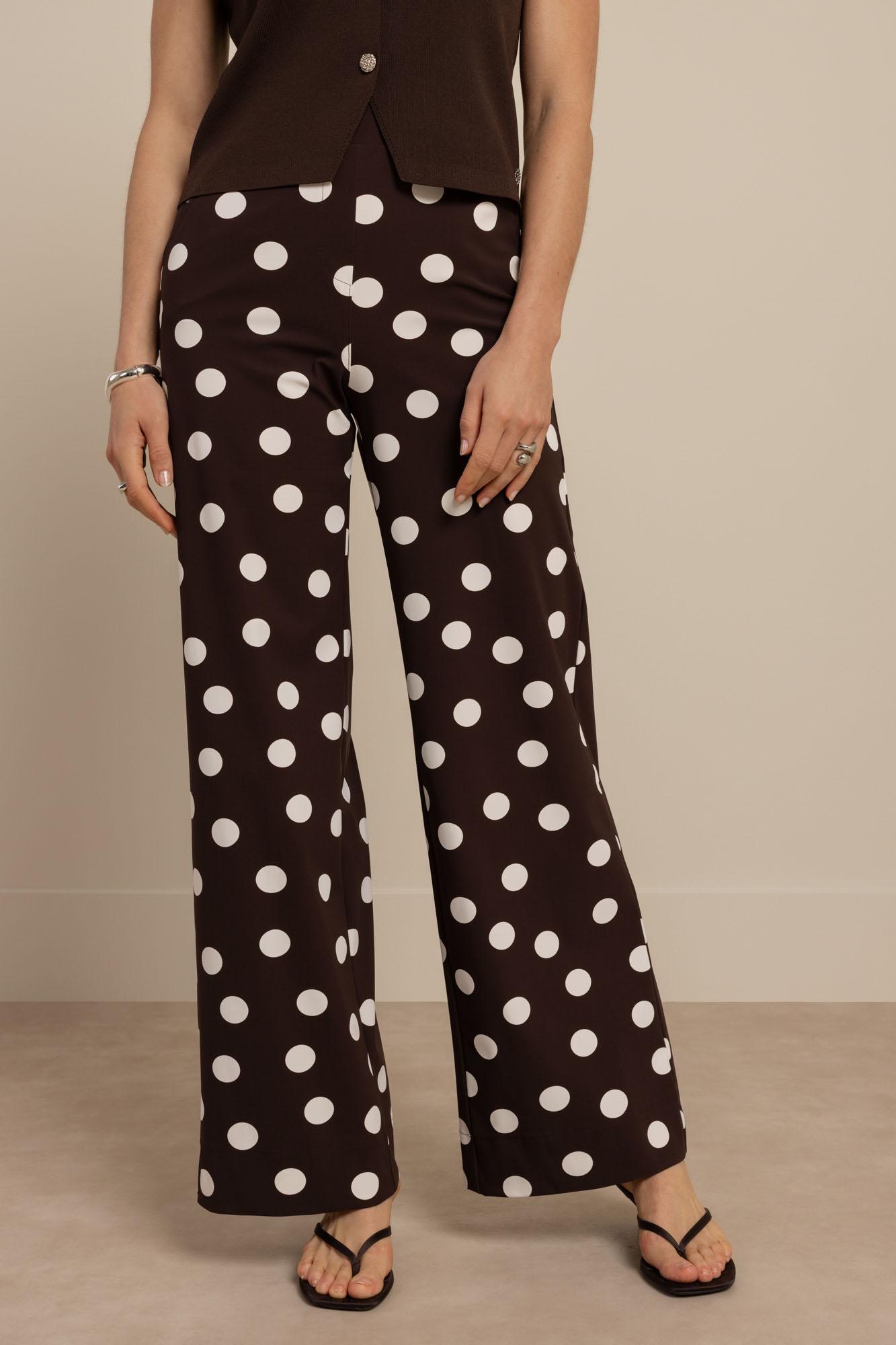 Studio Anneloes Lexie Dot Trousers 13934 Broek 8717 Espresso/ecru