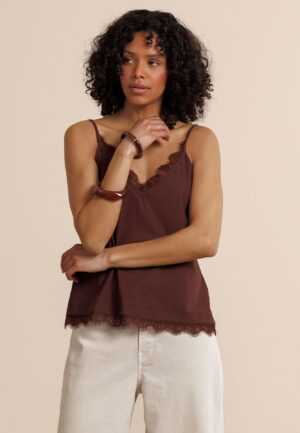 Studio Anneloes Mitzie Lace Top 13955 Tops En Singlets 8600 Chestnut