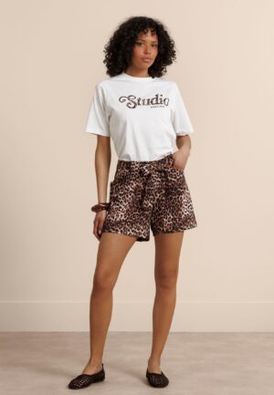 Studio Anneloes Panter Studio Floor T-shirt 13984 T-shirt Korte Mouw 1100 Off White