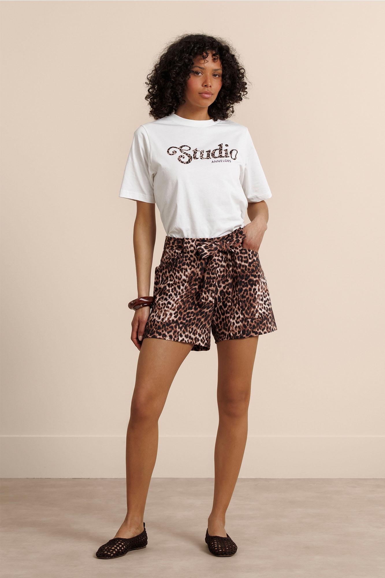 Studio Anneloes Panter Studio Floor T-shirt 13984 T-shirt Korte Mouw 1100 Off White